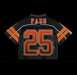 Camisetas de fútbol americano con malla de sublimación personalizada, camisetas transpirables de talla grande, diseños cortos personalizados para camisetas de hombre - Product Image 4