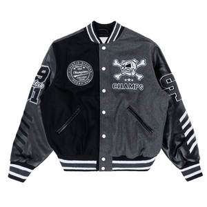 Veste universitaire pour hommes la plus vendue avec broderie personnalisée Vente d'usine au prix de gros Nouvelle arrivée Veste de baseball personnalisée - Product Image 5