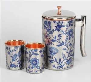 Pichet en cuivre pur martelé personnalisé bouilloire avec poignée en cuivre à bas prix pichet à eau plus sain théières et bouilloires - Product Image 6