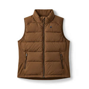 Veste matelassée décontractée à capuche unisexe avec gilet chauffant amovible, lavable, régulation de la température pour les trajets hivernaux - Product Image 1
