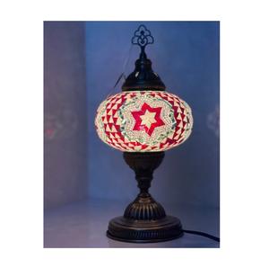 Aluminum Mosaic <b>Lamp</b> With Bright Multicolor Glass For Cozy Nighttime Lighting In Living <b>Room</b> And Garden - Product Image 1