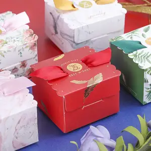 TRIHO-cajas de dulces para fiesta de boda, bolsas de regalo de recuerdo, TRb- 1068