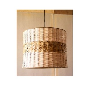 Lámpara Colgante Moderna Hecha a Mano con Cúpula de Ratán y Hierro, con LED, Color y Tamaño Personalizables, para Uso Residencial y Hotelero - Product Image 1
