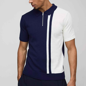 Chemises Polo Casual pour Hommes 100% Coton Nouveau Design avec Logo Personnalisé Couleur Unie Tissu Tricoté Respirant Vente Chaude - Product Image 4