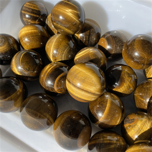 Esfera de Cuarzo Ojo de Tigre Marrón Natural de Alta Calidad, Pulida, Cristal Curativo de Feng Shui, Piedra Semipreciosa, Artesanía - Product Image 2
