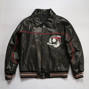 Venta al por mayor directo de fábrica OEM logotipo personalizado chaqueta de cuero motocicleta de los hombres de encargo NASCAR Racing Varsity Letterman chaqueta - Product Image 2
