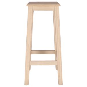 WELL HOME Sgabello da Bar Alto Quadrato in Legno con Finitura Verniciata 32x32x70 cm - Product Image 5