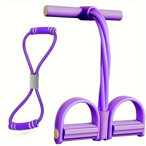 6 tubes de bandes de résistance élastiques de haute qualité en EVA+TPE pour les exercices de <span class=keywords><strong>fitness</strong></span>, les tractions et les abdominaux - Product Image 4