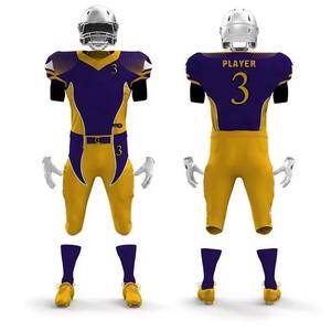 Uniformes personnalisés de football américain cousus en sergé Ensemble maillot et short de football américain pour jeunes - Product Image 4