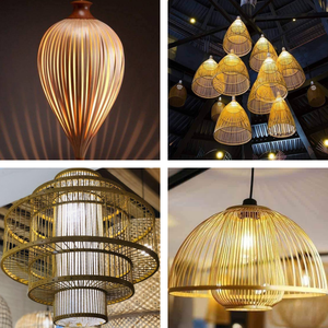 Tendance chaude 2025 100% fabriqué à la main naturel élégant bambou suspension lampe-élégant plafonnier pour décor de cuisine en vrac - Product Image 3