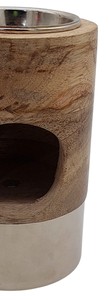 Quemador de Incienso Bakhoor de Madera con Base de Metal, Copa de Carbón de Acero Inoxidable, Quemador de Oud Árabe Tradicional para el Hogar, Regalo para Mezquita - Product Image 4