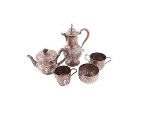 Hot Selling New Design <b>Metal</b> Tea Pot Silver Brass Kettle for Serving Tea Wholesale Price New Look Hand Tea Kettle - Product Image 5