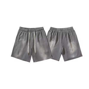 Pantalones Cortos Casuales de Verano para Hombre, de Alta Calidad, de Algodón Puro, Color Sólido, con Cordón Ajustable - Product Image 1