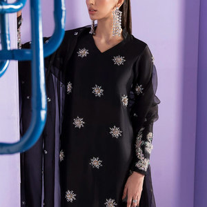 Precio razonable personalizado OEM diseño mujeres vestido de fiesta paquistaní hecho en fábrica mujeres vestido de fiesta paquistaní - Product Image 6