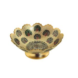 Bol en métal aluminium de forme ronde noir argenté fini Style fantaisie servant des fruits et légumes Accent décoratif japonais pour la maison - Product Image 6