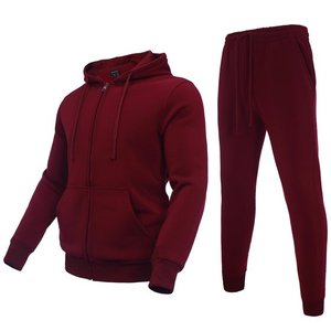 Nouveau sweat à capuche + pantalon de couleur unie pour hommes automne et hiver ensemble deux pièces ensemble de sport décontracté à la mode taille S-3XL survêtement pour hommes - Product Image 1