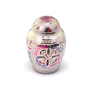 Urne souvenir gravée d'oiseaux en métal la plus vendue disponible en usine à des prix bon marché urne en métal pour fournitures funéraires d'un être cher - Product Image 6