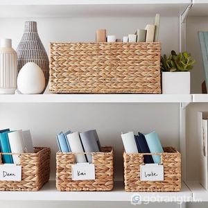 Handmade Customizable Water Hyacinth Seagrass Storage <b>Basket</b> Wicker Straw Woven Flower <b>Shelves</b> <b>for</b> Living Room Bathroom - Product Image 4