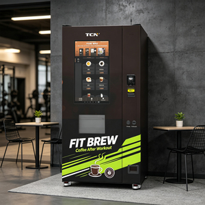 Distributeur automatique de <span class=keywords><strong>café</strong></span> commercial TCN avec écran tactile, machine à <span class=keywords><strong>café</strong></span> à capsules avec machine à glaçons, <span class=keywords><strong>café</strong></span> intelligent - Product Image 1