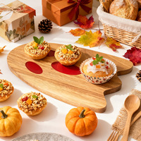 Planche à découper en bois naturel en forme de fantôme pour Halloween, écologique, plateau de service pour charcuterie, logo personnalisé, vente en gros