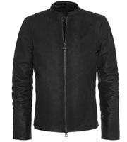 Veste en cuir noir solide pour homme, fabriquée sur mesure en peau de mouton véritable, style motard décontracté pour l'hiver, avec fermeture éclair