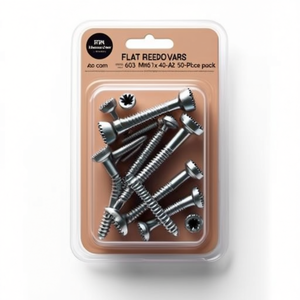 <b>Flat</b> Head <b>Screw</b> DIN 603 M6 X 40 A2 50-Piece Pack - Product Image 2