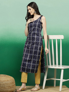Kurtis de Algodón Puro Estampado de Calidad de Exportación, Estilo Casual Elegante para Oficina, Corte Recto, MP-1044, Ajuste Regular de Verano para Mujer, Estilo Indio - Product Image 3