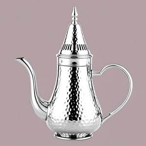 Dalla arabe élégante et théière pour la maison hôtel restaurant laiton en acier inoxydable de haute qualité utilisé pour réchauffer l'eau liquide du café - Product Image 5