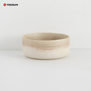 Juego de platos y cuencos de cerámica esmaltados reactivos de estilo bohemio con forma orgánica y superficie de textura natural - Product Image 5