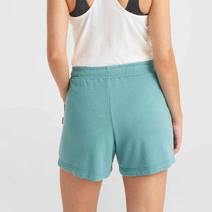 Moda de verano, pantalones cortos de chándal para mujer, pantalones cortos de algodón de cintura alta para correr, pantalones cortos para correr en blanco de Color sólido para gimnasio y salón - Product Image 6