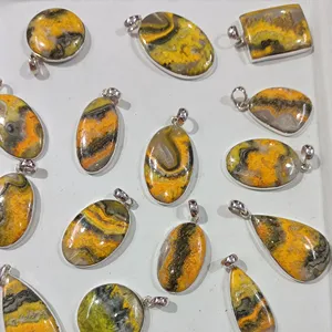 Colgante hecho a mano de jaspe de Bumble Bee de Plata de Ley 925 más caliente de alta calidad a la venta - Product Image 3