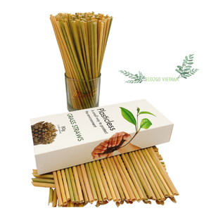2025 New Products Disposable Grass Straws | Natural Green Grass Straws | Grass Straws for Drinking Use at <b>Home</b> Restaurant Hotel - Product Image 1