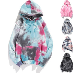 Sweat-shirts à capuche tie-dye pour hommes, style streetwear, pull décontracté, mode, 100% coton, tissu polaire, design personnalisé, écologique, respirant - Product Image 2