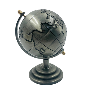 Globo de Metal decorativo de estilo Art Deco, soporte de latón, mesa giratoria, globo, decoración de oficina y accesorio - Product Image 5