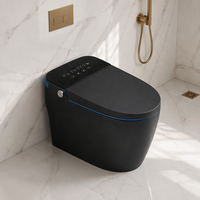 WC intelligent avec siège chauffant, réglage de la température et sécheur d'air, salle de bain moderne