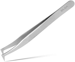 Pinzas de extensión de pestañas postizas de acero inoxidable negro Aplicadores de pestañas de precisión para extensiones y maquillaje - Product Image 4