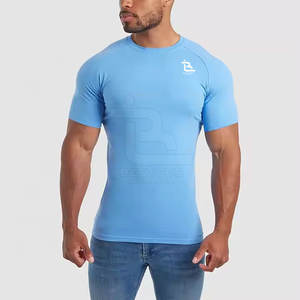 Style personnalisé T-shirt Muscle Fit pour hommes décontracté couleur unie 100% coton tissu confortable fabriqué au Pakistan - Product Image 2