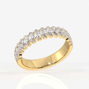 Oval Cut Moissanite Diamond Wedding <b>Ring</b> with 18k Gold Band Elegant Moissanite <b>Rings</b> - Product Image 2