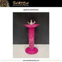 Chicha de Luxe au Design Unique, Qualité Supérieure, Style Marocain/Arabe, en Laiton Poli Égyptien, Fabrication Artisanale par Coulée à la Main, Farida Ajour