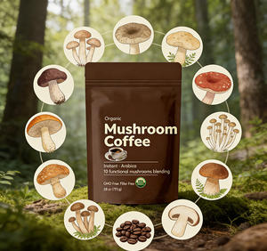 ผู้ผลิตจีน ขายส่ง รับผลิตแบบ OEM แบรนด์ส่วนตัว อาหารเสริมสมุนไพร ออร์แกนิค กาแฟเห็ดสำเร็จรูป 10 in 1 แบบผง จำนวนมาก - Product Image 3