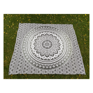 พรมงานฝีมือสไตล์โบฮีเมียนอินเดียที่งดงามลวดลายทิวทัศน์สำหรับตกแต่งบรรยากาศในฝัน - Product Image 1