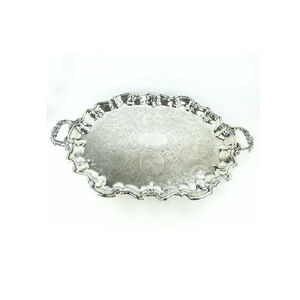 Dernier modèle Plateau de service en métal de grande taille pour thé et café Plateau alimentaire en métal poli miroir de qualité supérieure, qualité durable et élégante - Product Image 6