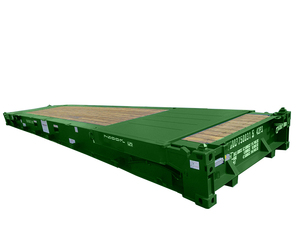Contenedor de envío en seco plegable de estante plano de acero y acero Corten de 40 pies a la venta - Product Image 5