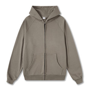 Sudaderas con capucha para hombre con cremallera de tela térmica de lana al mejor precio - Product Image 4