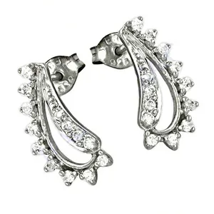 Pendientes de Botón en Forma de Corazón de Moda para Mujer, Plata de Ley 925, Circonita Cúbica, Oro Rosa, Diamante, Perla, para Compromiso, Joyería de Oro, Regalo - Product Image 1