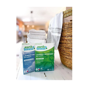 Hojas de detergente para ropa Earth Breeze de exportación-Aroma fresco-Sin jarra de plástico (60 cargas) 30 hojas, tecnología sin líquidos - Product Image 5