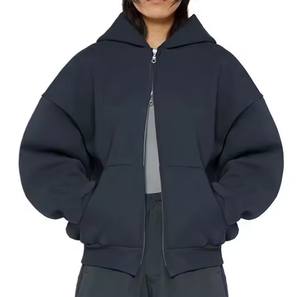 Sweat à capuche unisexe personnalisé en polaire avec fermeture éclair, style décontracté, motif uni, 100 % coton teint en fil, impression numérique, respirant, pour la saison hivernale - Product Image 1