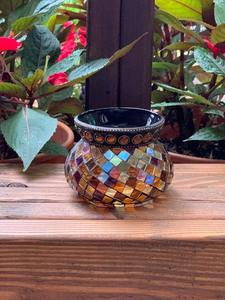 Portavelas de Cera de Abeja y Mosaico Votivo - Decoración Navideña Moderna Hecha a Mano para el Hogar |   Decoración para Diwali y Bodas, Altamente Perfumada - Product Image 4