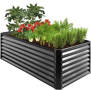 Jardinière en métal et acier inoxydable Jardinière d'intérieur rectangulaire extra large pour arbres, pots de fleurs pour plantes - Product Image 6