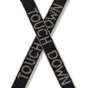 Embroidered and Beaded Bag Shoulder Strap Trendy High Quality Fancy TOUCH DOWN Statement Cute STRAP - Product Image 2